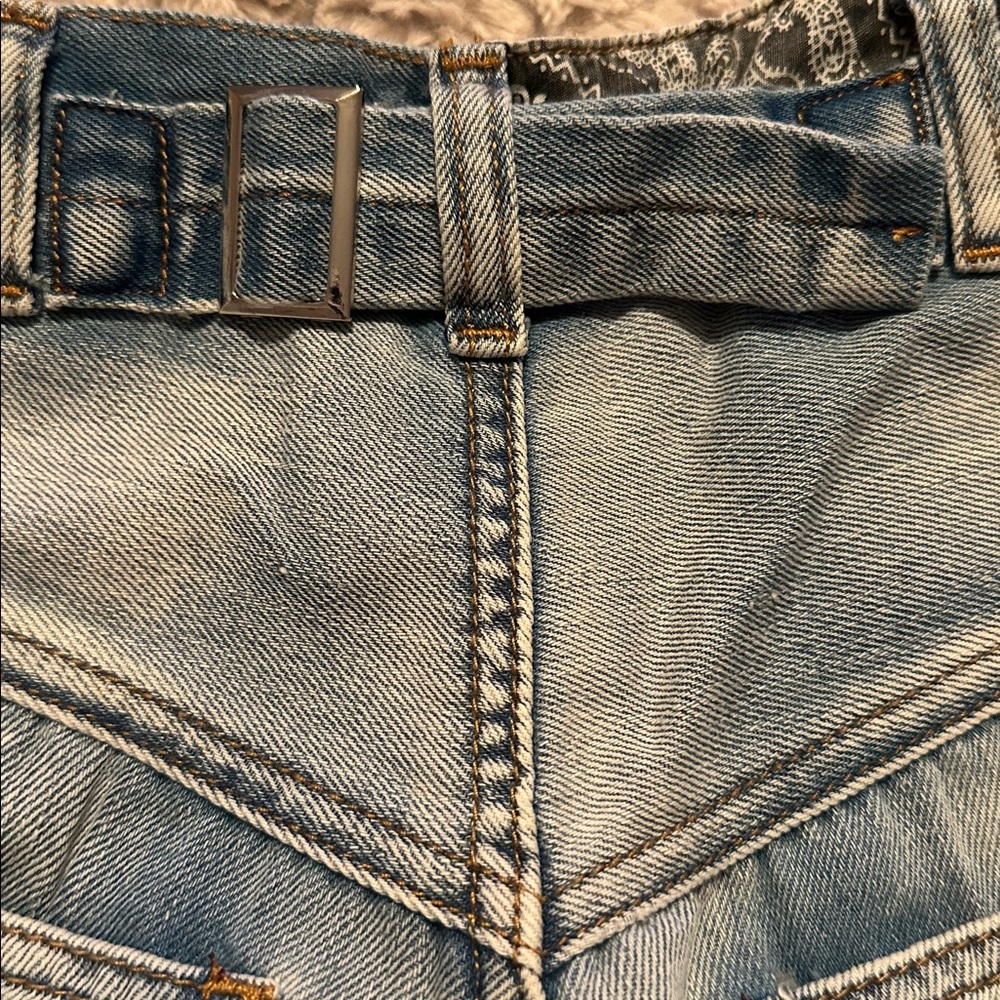 NEW POL Light Blue Patchwork Jeans! SZ Med - Picture 14 of 16